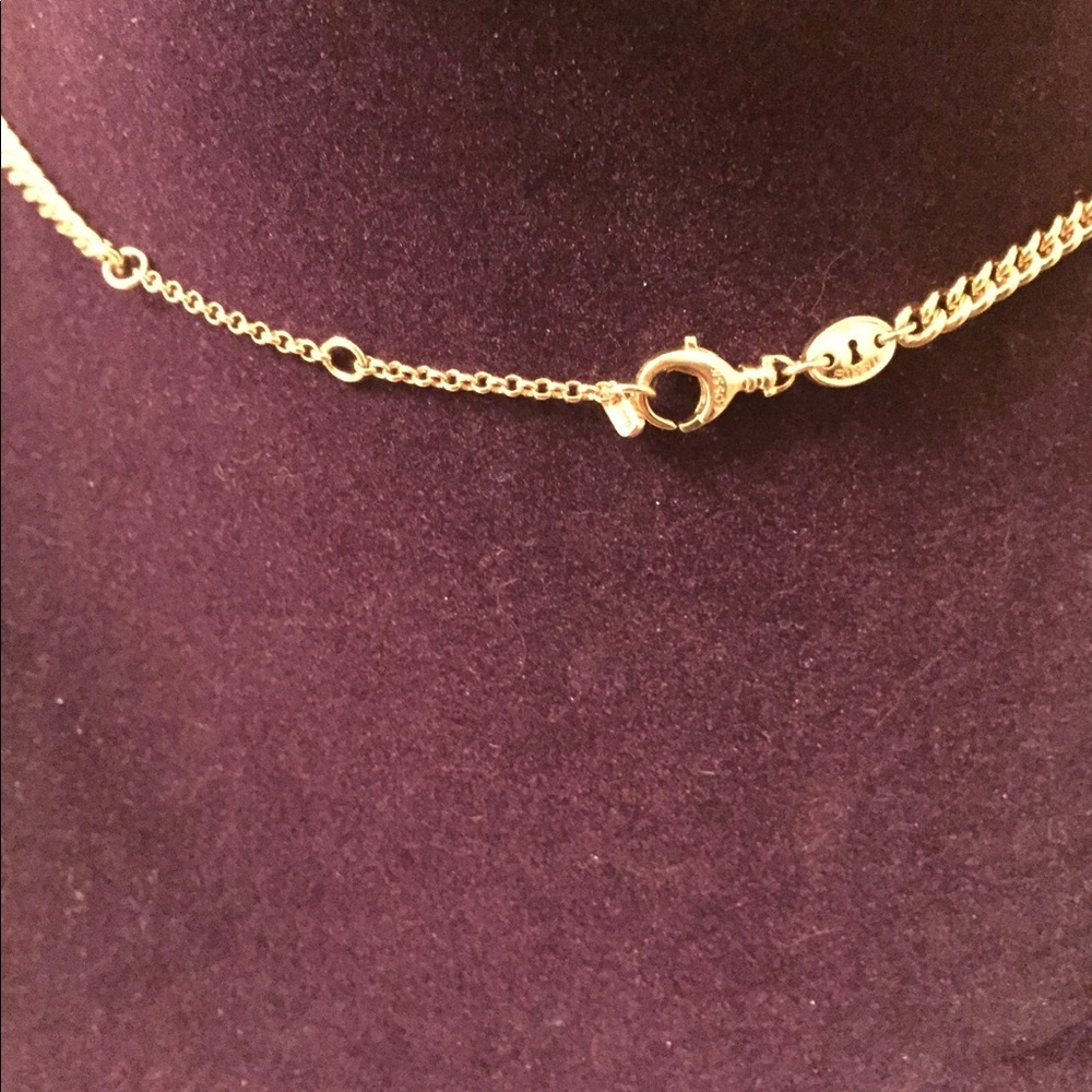 Fossil Blue Green Rhinestone Statement Necklace - image 4